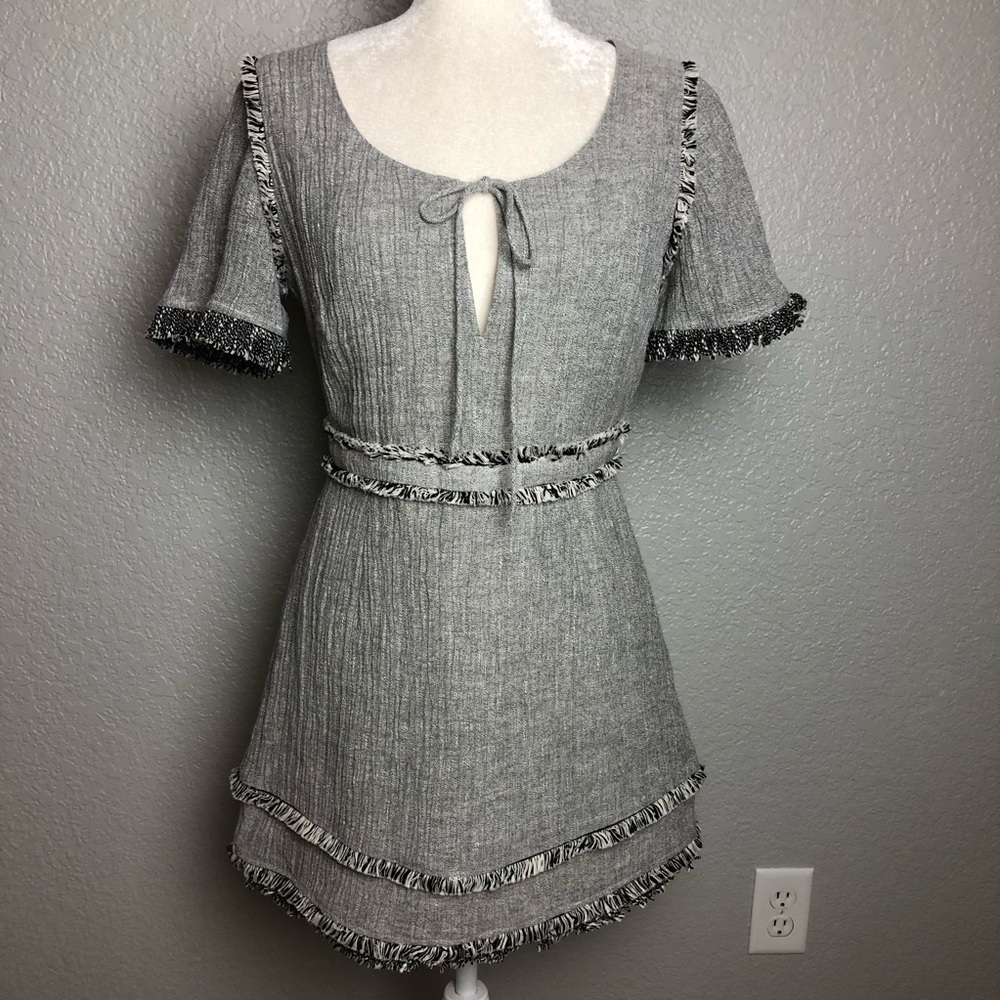 NWOT Stevie May Gray Danica Mini Dress S